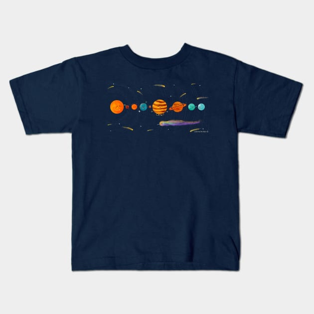 Cute Universe Kids T-Shirt by julianamotzko